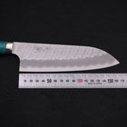 Santoku SG-2 Tsuchime Manche en Turquoise Vert 170mm-[Musashi]-[Couteaux de cuisine japonais]