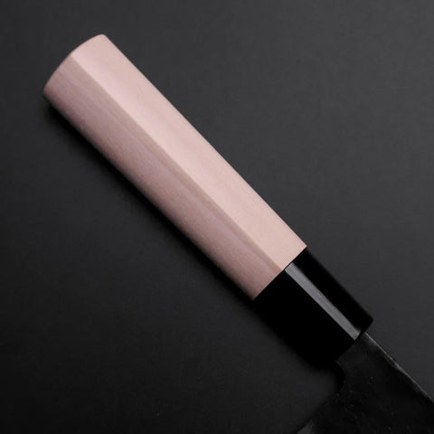 Santoku SK Steel Kurouchi Kurigata Magnolia Handle 165mm (6.5”)-[Musashi]-[Couteaux de cuisine japonais]