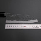 Santoku SK Steel Kurouchi Kurigata Magnolia Handle 165mm (6.5”)-[Musashi]-[Couteaux de cuisine japonais]