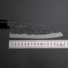 Santoku SK Steel Kurouchi Kurigata Manche en Magnolia 165mm-[Musashi]-[Couteaux de cuisine japonais]