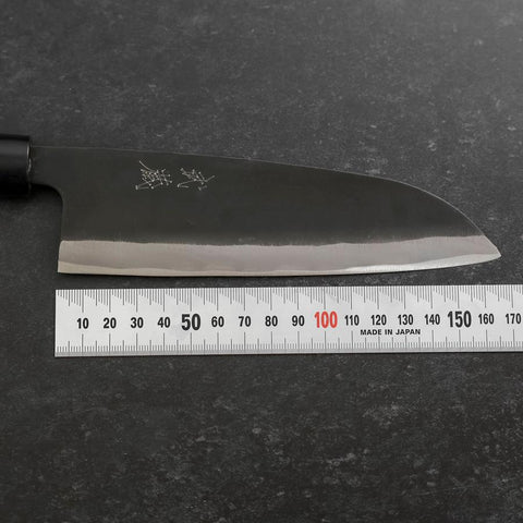 Santoku SK Steel Kurouchi Manche en Magnolia 165mm-[Musashi]-[Couteaux de cuisine japonais]