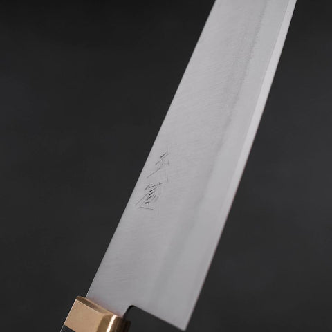 Santoku SK Steel Polished Black Western Cherry Handle 165mm-[Musashi]-[Couteaux de cuisine japonais]