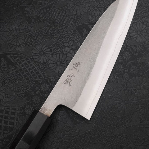 Santoku SKD11 Nashiji Manche en Ébène 165mm-[Musashi]-[Couteaux de cuisine japonais]