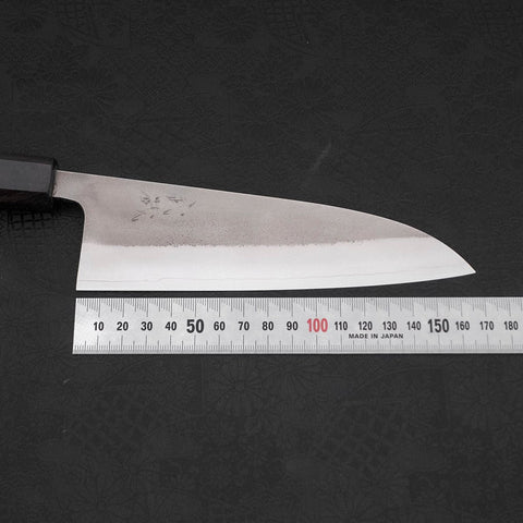 Santoku SKD11 Nashiji Manche en Ébène 165mm-[Musashi]-[Couteaux de cuisine japonais]