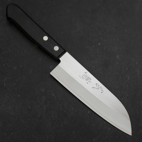 Santoku SKD12 Poli Manche Occidental Noir 140mm-[Musashi]-[Couteaux de cuisine japonais]