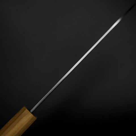 Santoku SLD Damas coloré Tsuchime au Nickel Manche en Olivier 170mm Édition limitée-[Musashi]-[Couteaux de cuisine japonais]