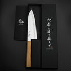 Santoku SLD Damas coloré Tsuchime au Nickel Manche en Olivier 170mm Édition limitée-[Musashi]-[Couteaux de cuisine japonais]