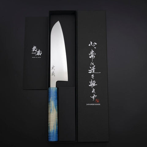 Santoku SLD Miroir Manche Bord de Mer 170mm-[Musashi]-[Couteaux de cuisine japonais]