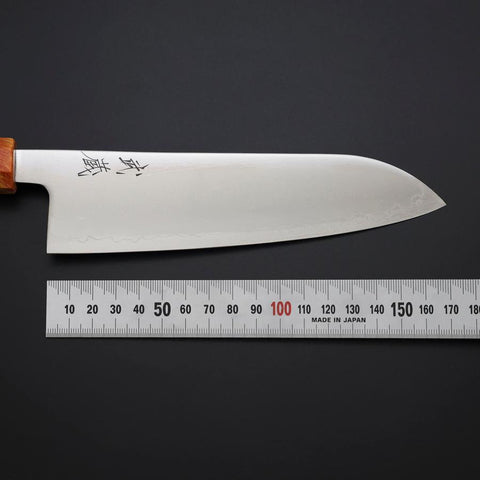 Santoku SLD Miroir Manche Coucher de Soleil Orange 170mm-[Musashi]-[Couteaux de cuisine japonais]