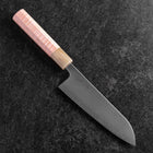Santoku SLD Miroir Manche en Buffle et Érable Rose Clair 170mm-[Musashi]-[Couteaux de cuisine japonais]