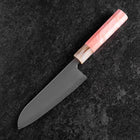 Santoku SLD Miroir Manche en Buffle et Érable Rose Foncé 170mm-[Musashi]-[Couteaux de cuisine japonais]