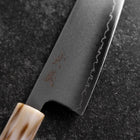 Santoku SLD Miroir Manche en Buffle et Érable Rose Foncé 170mm-[Musashi]-[Couteaux de cuisine japonais]