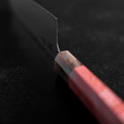 Santoku SLD Miroir Manche en Buffle et Érable Rose Foncé 170mm-[Musashi]-[Couteaux de cuisine japonais]