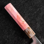 Santoku SLD Miroir Manche en Buffle et Érable Rose Foncé 170mm-[Musashi]-[Couteaux de cuisine japonais]
