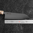 Santoku SLD Miroir Manche en Buffle et Érable Rose Foncé 170mm-[Musashi]-[Couteaux de cuisine japonais]