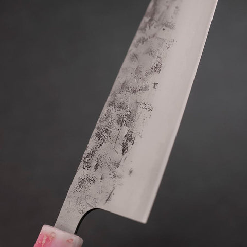 Santoku SLD Nashiji Washi Manche Océan Rose Sakura et Or 165mm-[Musashi]-[Couteaux de cuisine japonais]