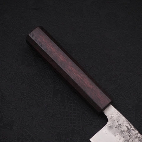 Santoku SLD Nashiji Washi Manche Urushi Pourpre 165mm-[Musashi]-[Couteaux de cuisine japonais]