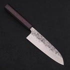 Santoku SLD Nashiji Washi Manche Urushi Pourpre 165mm-[Musashi]-[Couteaux de cuisine japonais]