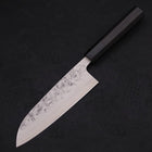 Santoku SLD Nashiji Washi Manche en Buffle et Ébène 165mm-[Musashi]-[Couteaux de cuisine japonais]