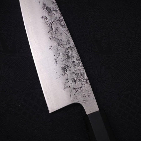 Santoku SLD Nashiji Washi Manche en Buffle et Ébène 165mm-[Musashi]-[Couteaux de cuisine japonais]