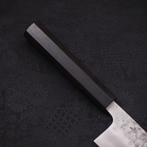 Santoku SLD Nashiji Washi Manche en Buffle et Ébène 165mm-[Musashi]-[Couteaux de cuisine japonais]