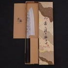 Santoku SLD Nashiji Washi Manche en Buffle et Ébène 165mm-[Musashi]-[Couteaux de cuisine japonais]