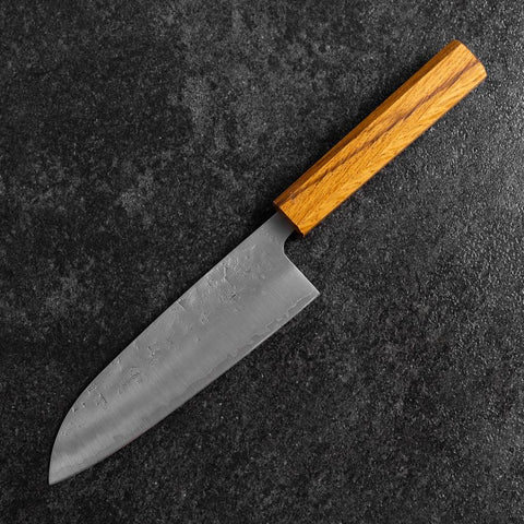 Santoku SLD Nashiji Washi Manche en Chêne 165mm-[Musashi]-[Couteaux de cuisine japonais]