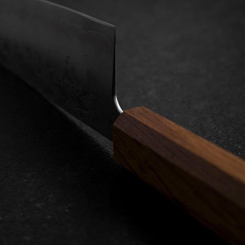 Santoku SLD Nashiji Washi Manche en Chêne 165mm-[Musashi]-[Couteaux de cuisine japonais]