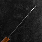 Santoku SLD Nashiji Washi Manche en Chêne 165mm-[Musashi]-[Couteaux de cuisine japonais]