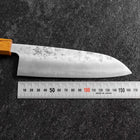 Santoku SLD Nashiji Washi Manche en Chêne 165mm-[Musashi]-[Couteaux de cuisine japonais]