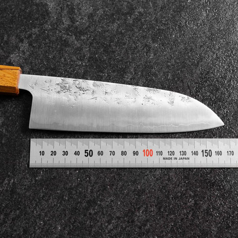 Santoku SLD Nashiji Washi Manche en Chêne 165mm-[Musashi]-[Couteaux de cuisine japonais]