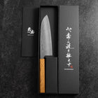 Santoku SLD Nashiji Washi Manche en Chêne 165mm-[Musashi]-[Couteaux de cuisine japonais]