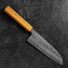 Santoku SLD Nashiji Washi Manche en Chêne 165mm-[Musashi]-[Couteaux de cuisine japonais]