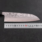 Santoku SLD Nashiji Washi Manche en Ishime Noir 165mm-[Musashi]-[Couteaux de cuisine japonais]