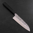 Santoku SLD Nashiji Washi Manche en Ishime Noir 165mm-[Musashi]-[Couteaux de cuisine japonais]