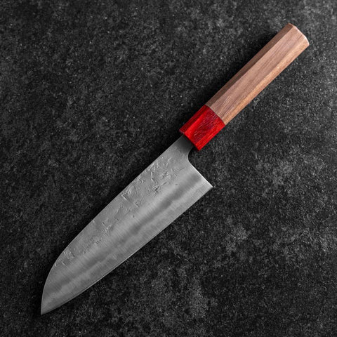 Santoku SLD Nashiji Washi Manche en Noyer 165mm-[Musashi]-[Couteaux de cuisine japonais]