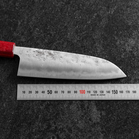Santoku SLD Nashiji Washi Manche en Noyer 165mm-[Musashi]-[Couteaux de cuisine japonais]