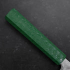 Santoku SLD Nickel en Vague Damas Manche Urushi Vert 165mm-[Musashi]-[Couteaux de cuisine japonais]