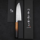 Santoku SLD Wave Nickel Damascus Yaki Urushi Handle 165mm (6.5”)-[Musashi]-[Japanese-Kitchen-Knives]