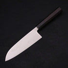 Santoku SLD Nickel en Vagues Damas Manche en Buffle et Ébène 165mm-[Musashi]-[Couteaux de cuisine japonais]