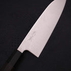 Santoku SLD Nickel en Vagues Damas Manche en Buffle et Ébène 165mm-[Musashi]-[Couteaux de cuisine japonais]