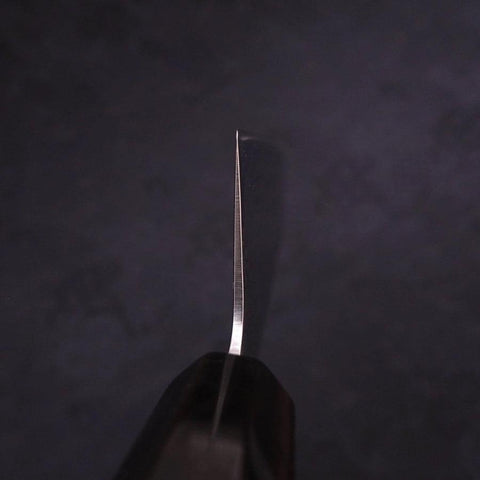 Santoku SLD Nickel en Vagues Damas Manche en Buffle et Ébène 165mm-[Musashi]-[Couteaux de cuisine japonais]