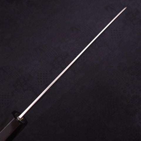 Santoku SLD Nickel en Vagues Damas Manche en Buffle et Ébène 165mm-[Musashi]-[Couteaux de cuisine japonais]