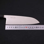 Santoku SLD Nickel en Vagues Damas Manche en Buffle et Ébène 165mm-[Musashi]-[Couteaux de cuisine japonais]