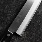 Santoku SLD Poli Manche Occidental Noir 165mm (Tsuba Nashi)-[Musashi]-[Couteaux de cuisine japonais]