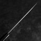 Santoku SLD Poli Manche Occidental Noir 165mm (Tsuba Nashi)-[Musashi]-[Couteaux de cuisine japonais]