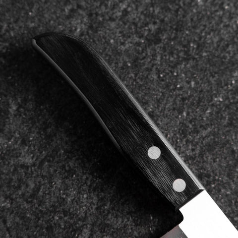 Santoku SLD Poli Manche Occidental Noir 165mm (Tsuba Nashi)-[Musashi]-[Couteaux de cuisine japonais]