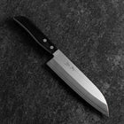 Santoku SLD Poli Manche Occidental Noir 165mm (Tsuba Nashi)-[Musashi]-[Couteaux de cuisine japonais]