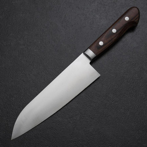 Santoku SLD Poli Manche en Acajou Occidental 165mm-[Musashi]-[Couteaux de cuisine japonais]