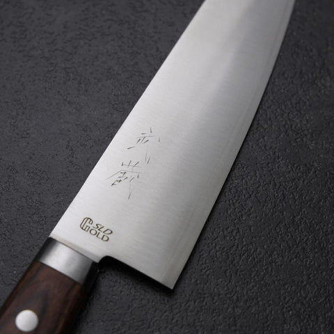 Santoku SLD Poli Manche en Acajou Occidental 165mm-[Musashi]-[Couteaux de cuisine japonais]